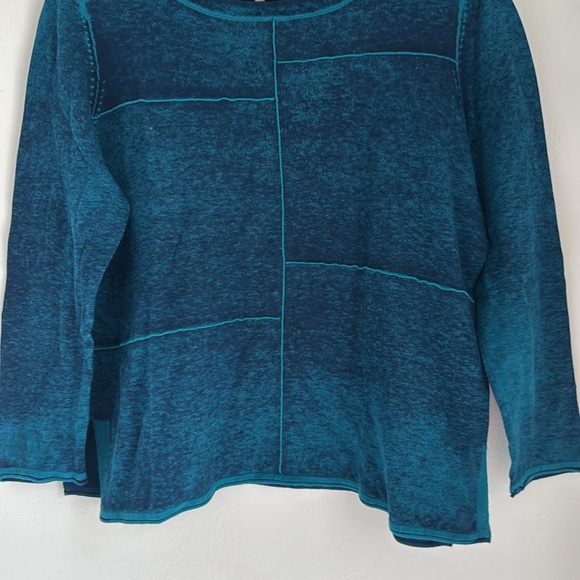 Habitat Coverstitch Crew Tee Womens Medium Teal Blue Cotton - Picture 4 of 10